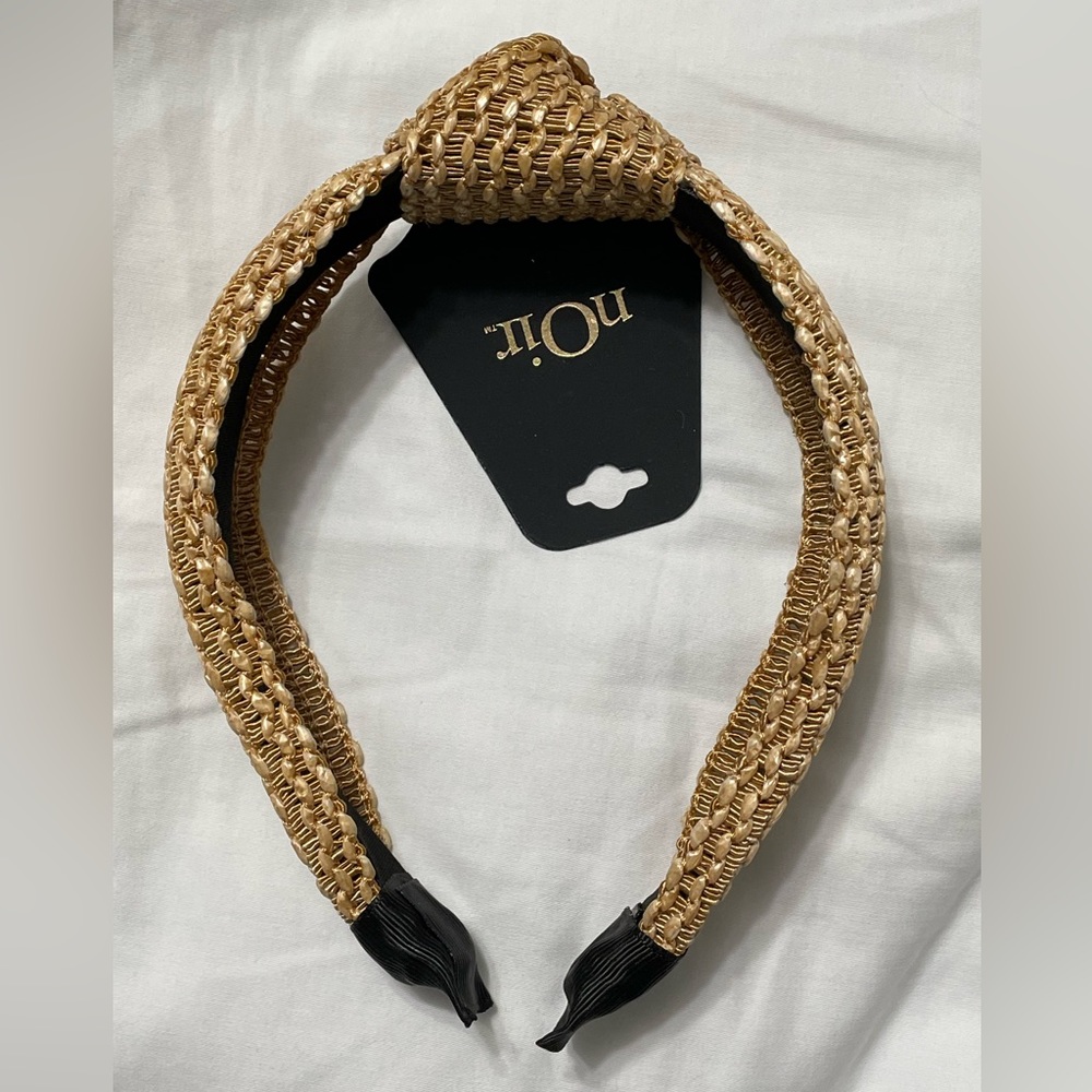 NWT Raffia Knotted Headband